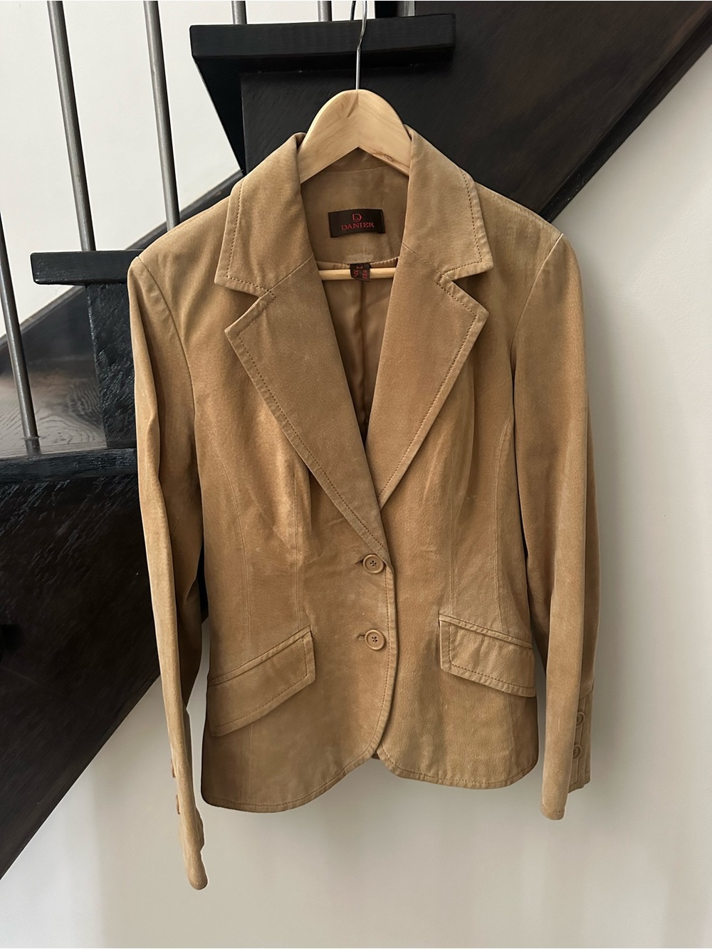 Danier Camel Suede Leather Blazer